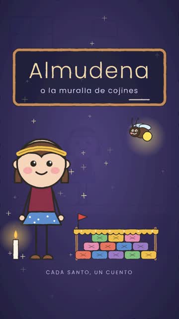 Fotograma del cuento en vídeo de Almudena, o la muralla de cojines