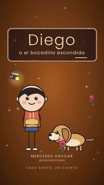 Fotograma del cuento en vídeo de Diego, o el bocadillo escondido